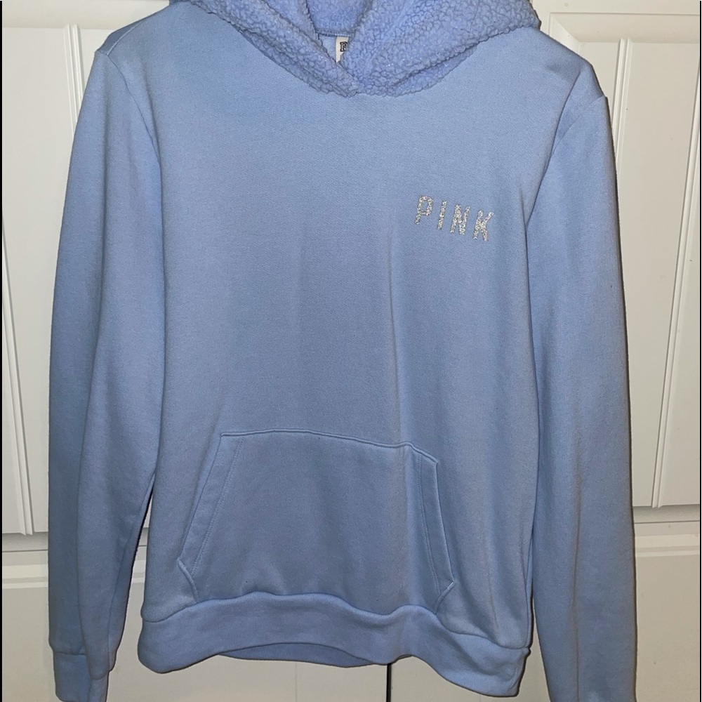 PINK Super Soft Sherpa Hooded Sweatshirt